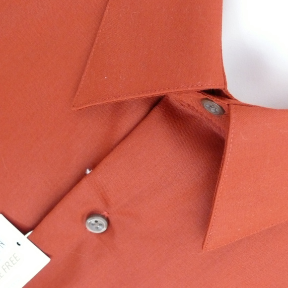 NWT Van Heusen men’s burnt orange dress shirt sz 16 34/35 - Picture 2 of 6